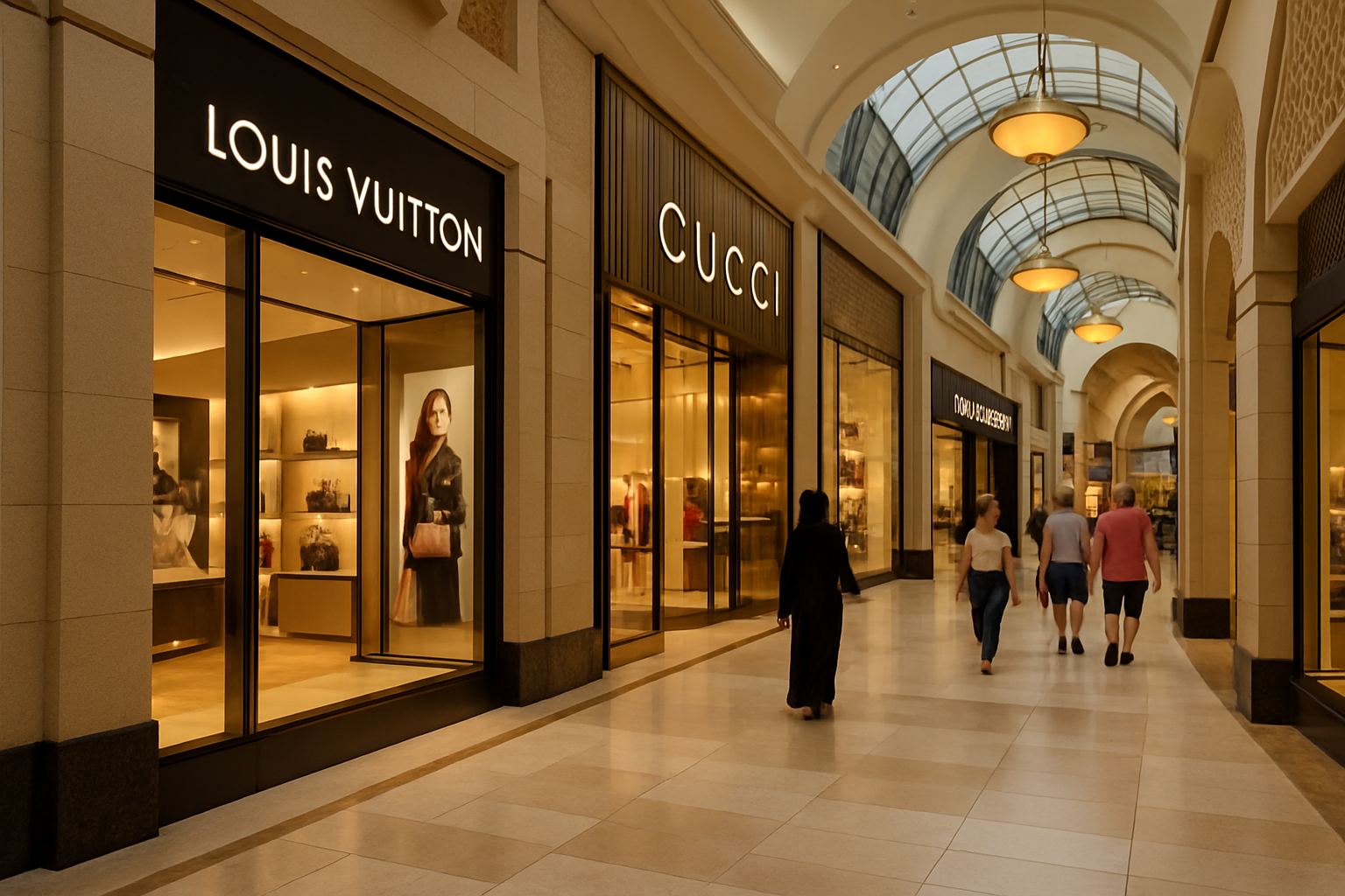 Dubai shopping malls and luxury boutiques